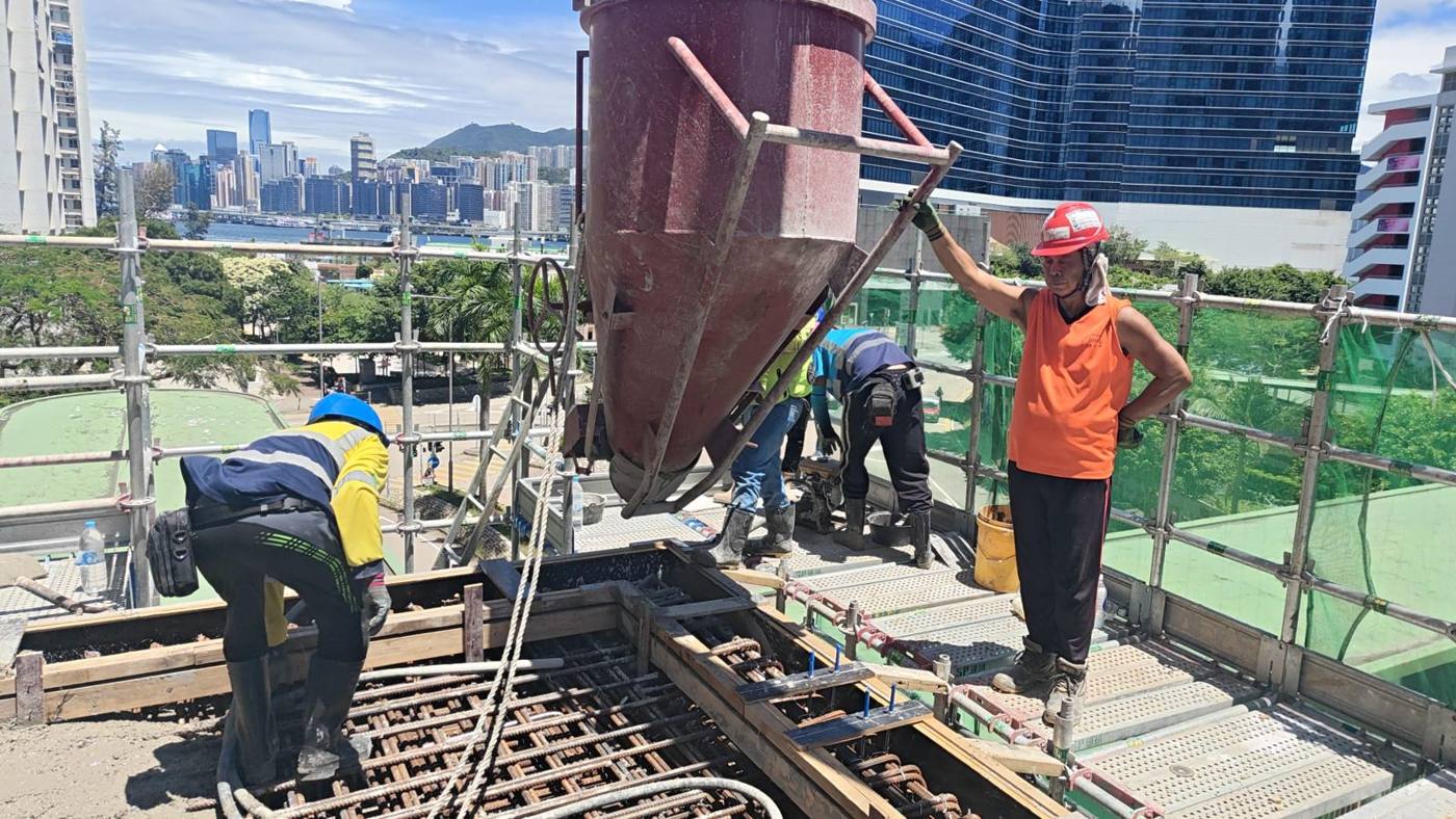 Steel fixing team